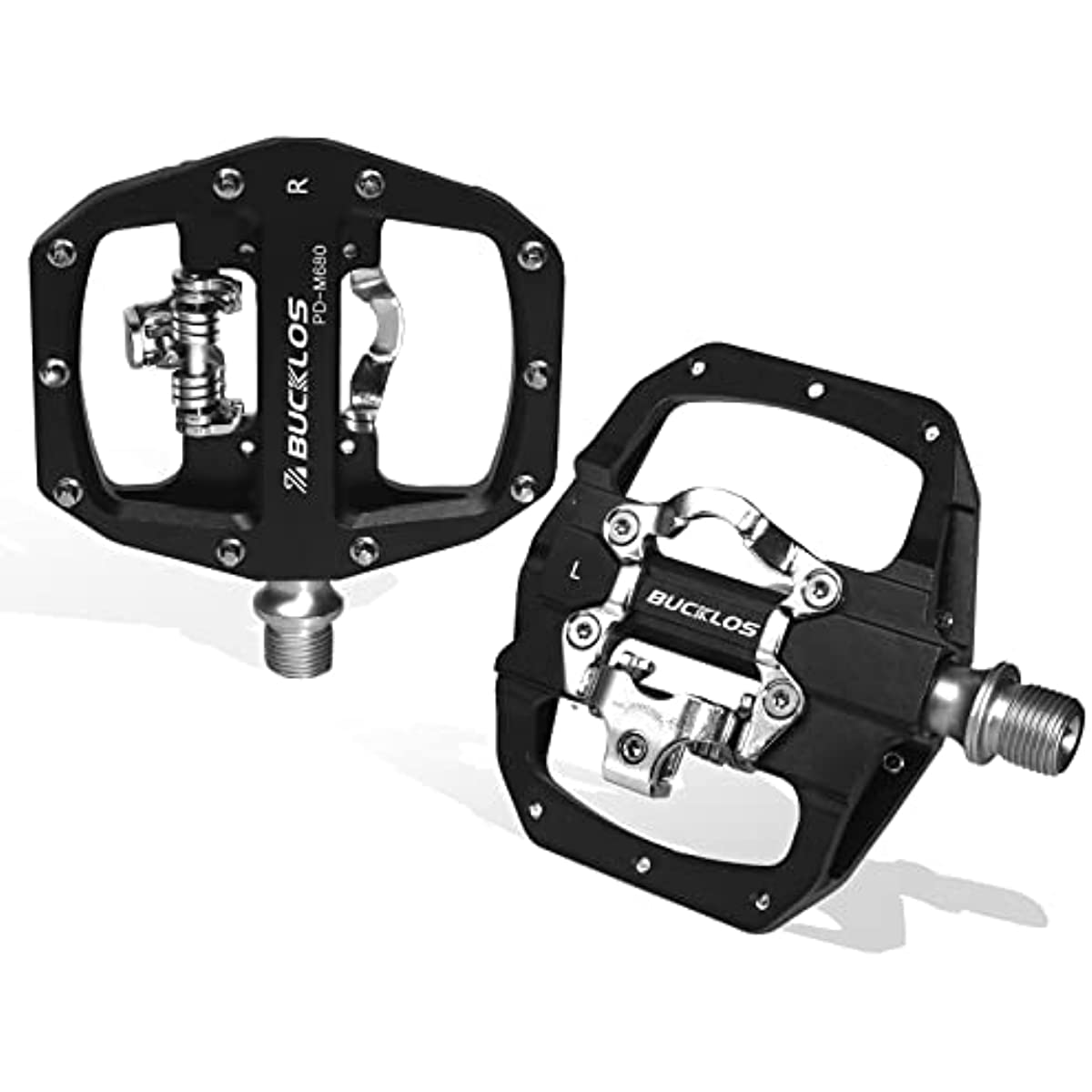 büchel pedale BUCKLOS PD-M680 SPD MTB Mountain Bike Pedals Sliver