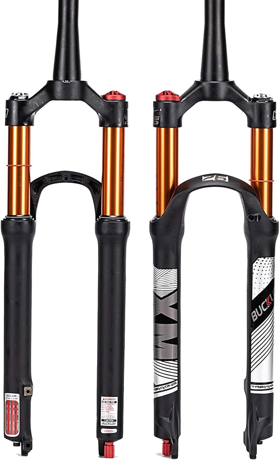 BUCKLOS Travel 120mm MTB Air Suspension Fork, Rebound Adju