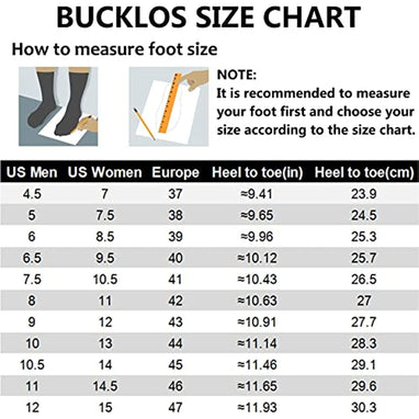 BUCKLOS cycling shoes size chart