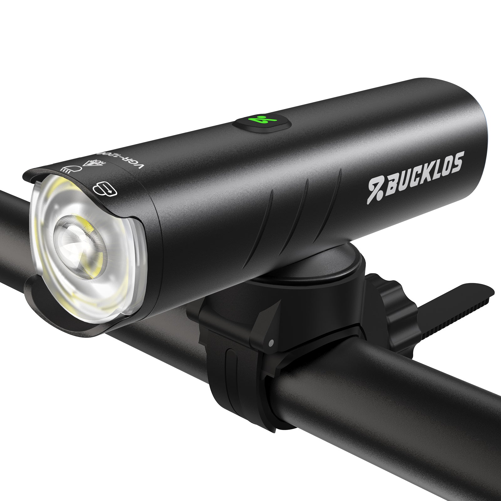 BUCKLOS 1200/1500 Lumen bike headlight with 5 modes, 4000/4500mAh battery