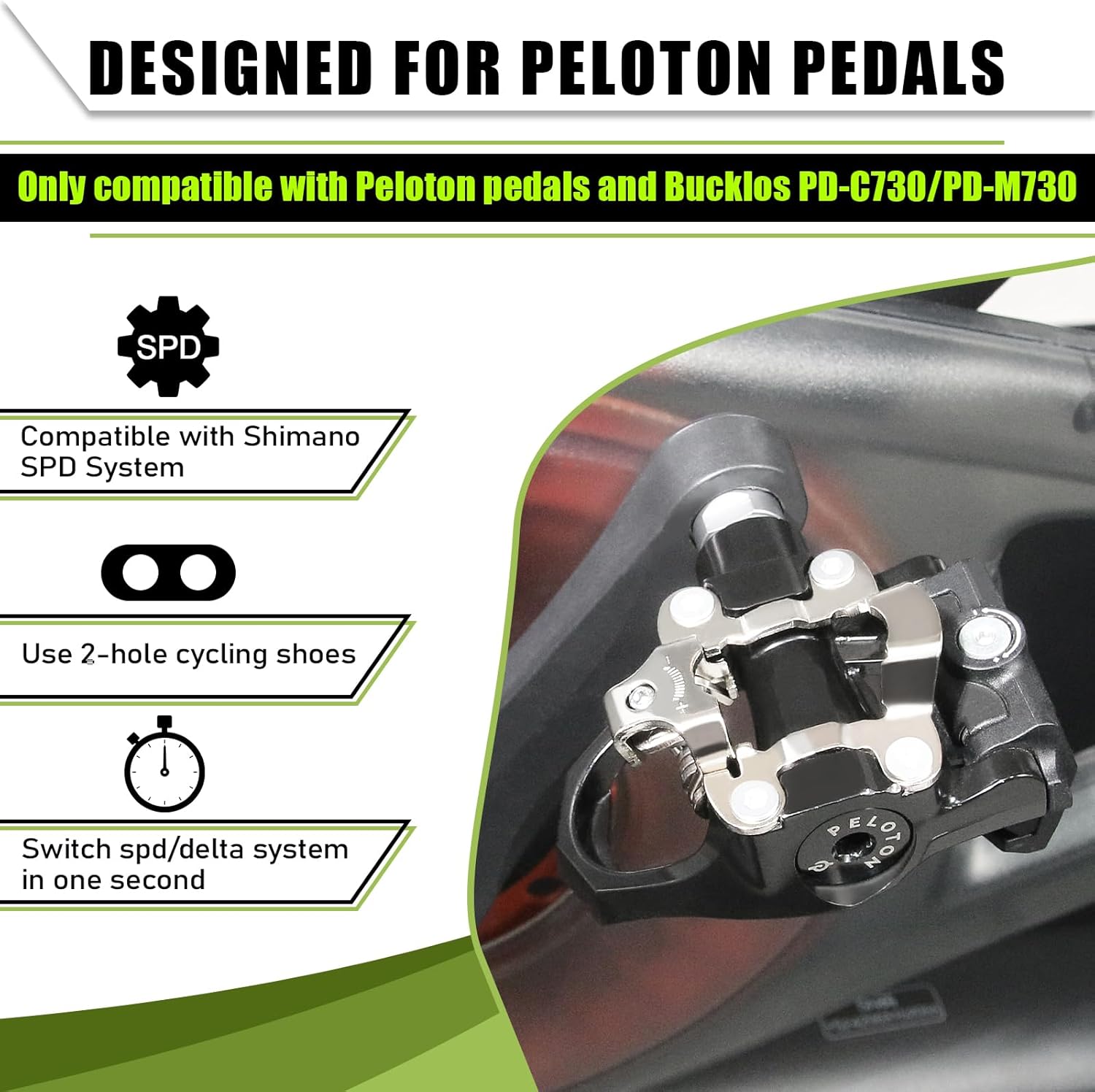 peloton pedal adapter BUCKLOS SPD Adapters for Peloton Bike & Bike+