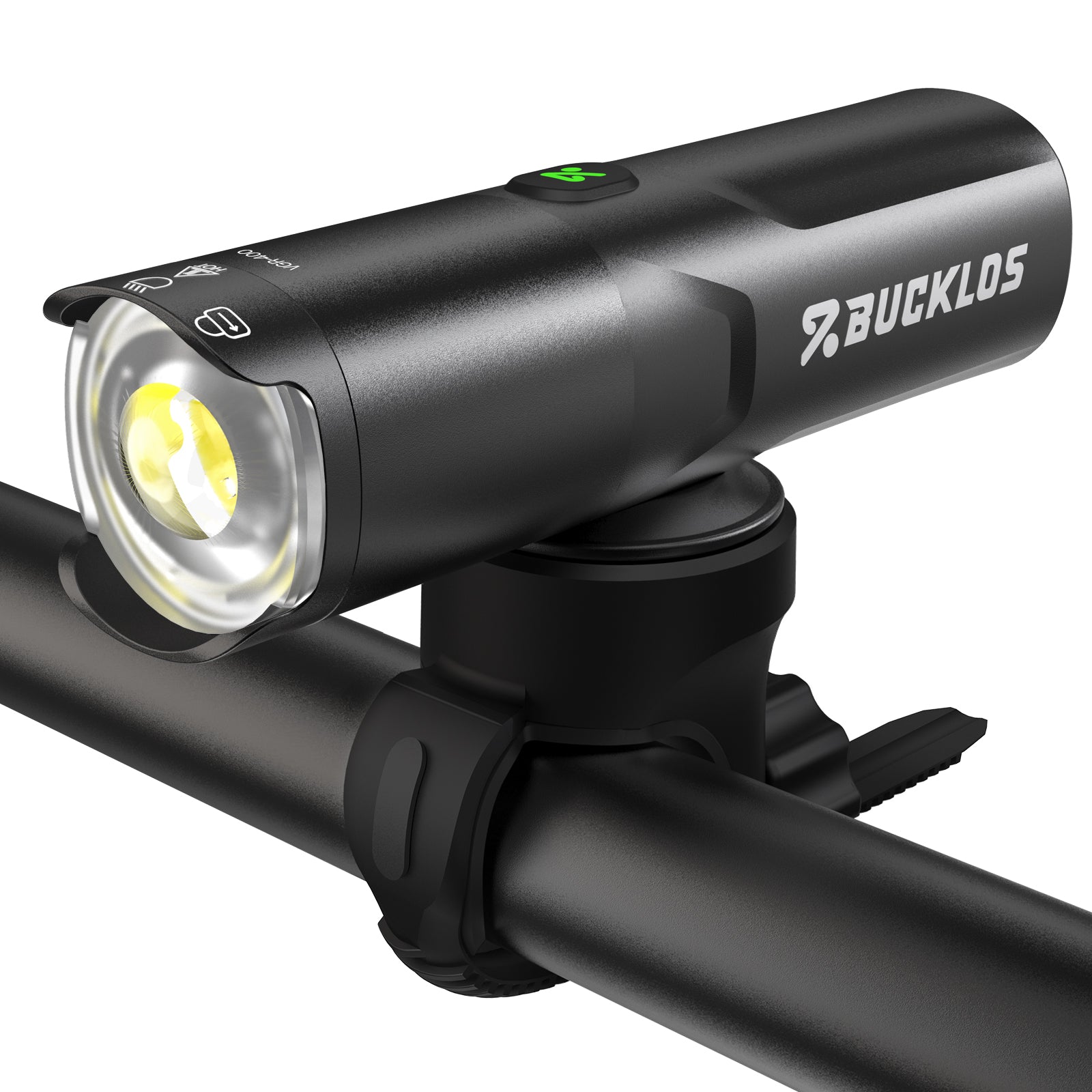 BUCKLOS 400 Lumen bike headlight with 6 modes,2000mAh battery