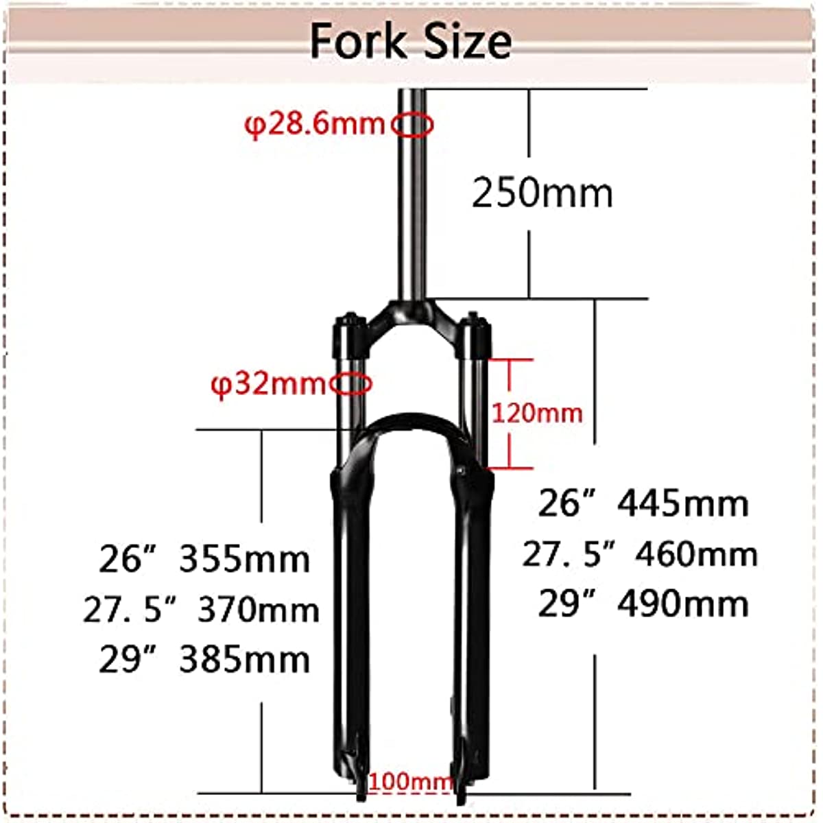 Suspension Fork Dimensions