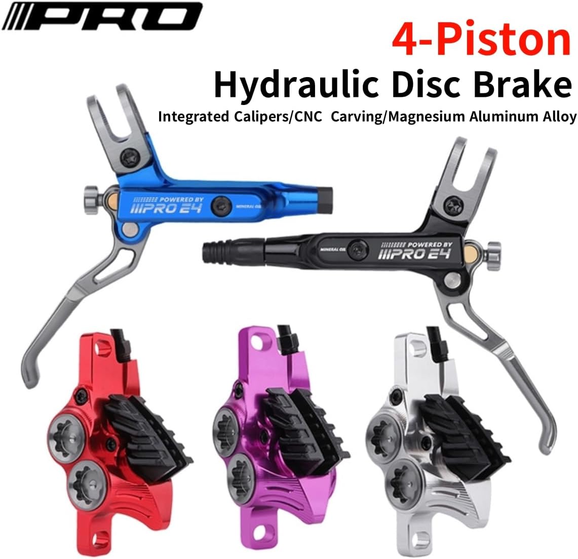 BUCKLOS IIIPRO E4 MTB 4 Pistons Hydraulic Disc Brake Set
