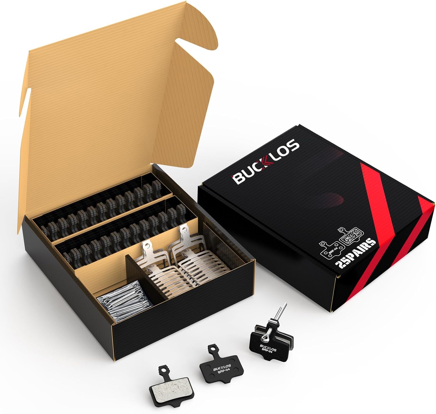 BUCKLOS 25PC BRP-04 Bike Disc Brake Pads for Sram Avid Elixir E1 E3 E5 E7 E9 ER ER CR Mag Level TL T Sram XX X0 X7 X9 XXWC DB1 DB3 DB5 for Mountain Bike/Ebike/Road Bike/Scooter
