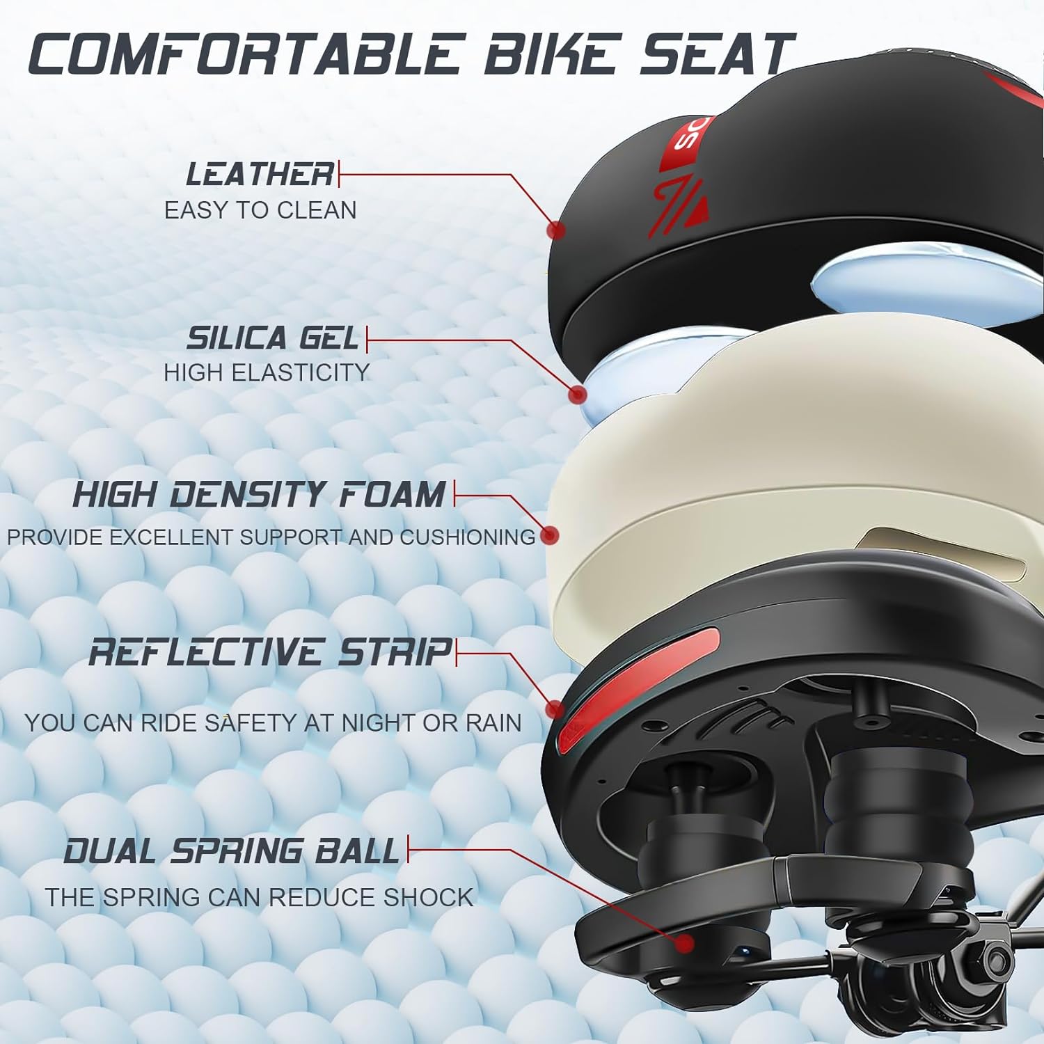BUCKLOS Bike Seat Comfort Bike Saddles