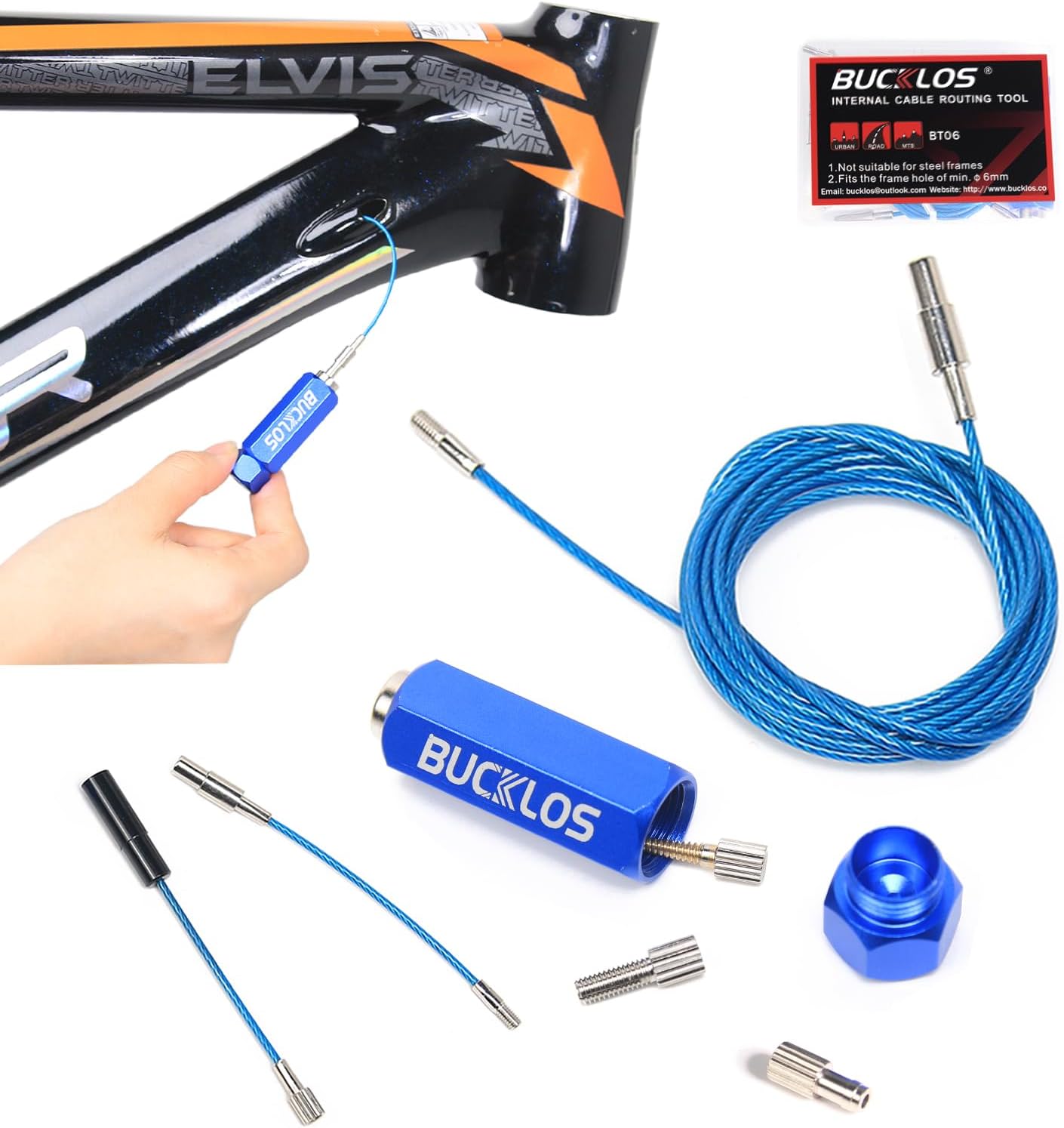 BUCKLOS MTB Bike Internal Cable Routing Tool Kit Compatible with 4-5.
