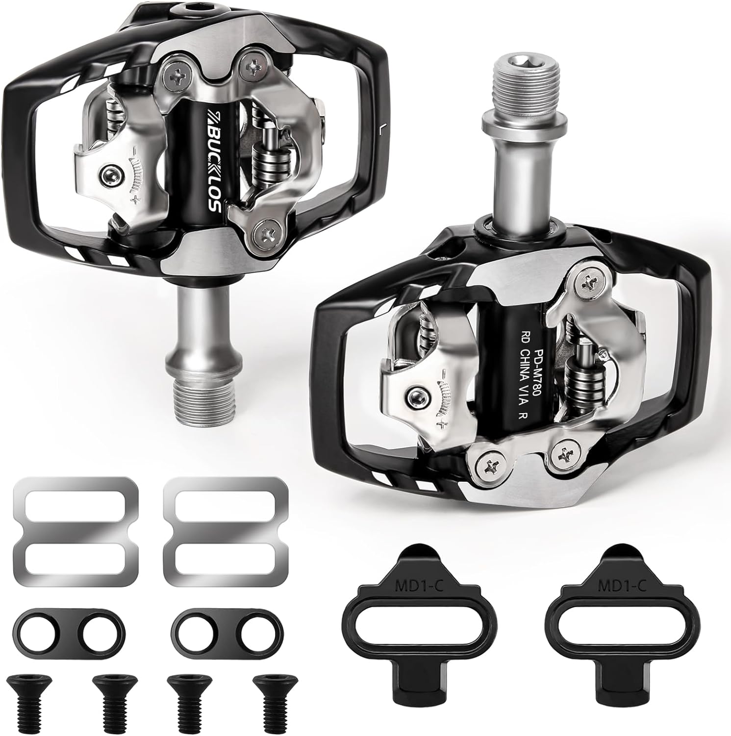 double sided mtb pedals BUCKLOS SPD-M780 Clip Pedals