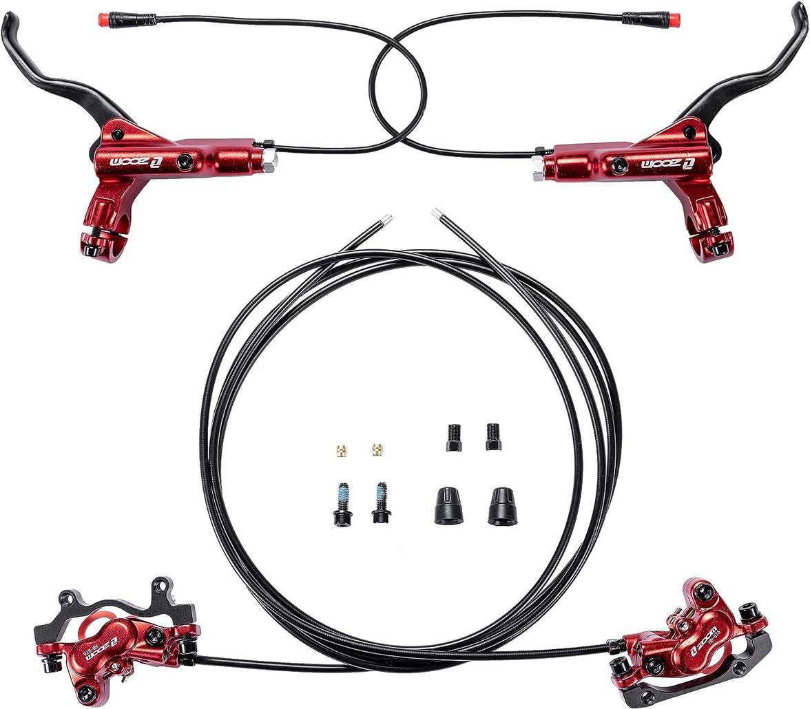 thumbnail image 2 of Zoom HB-876E 4-Piston Hydraulic Disc Brakes Front & Rear For E-Bike - 160mm 2 of 5