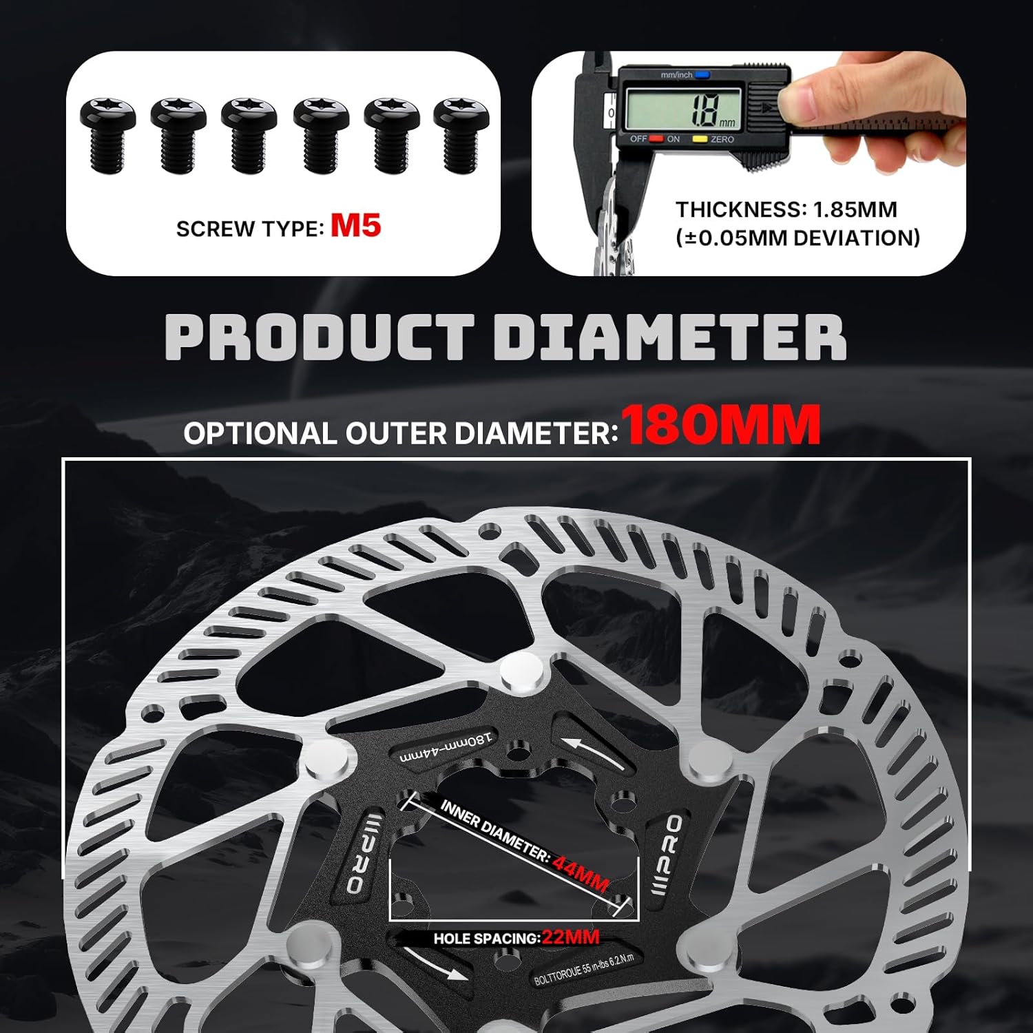 IIIPRO_A2_ balck Disc_rotor  screw type M5