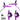 IIIPRO IV2 purpe brake set with screws