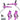 IIIPRO iv4 4 piston hydraulic brake set-purple