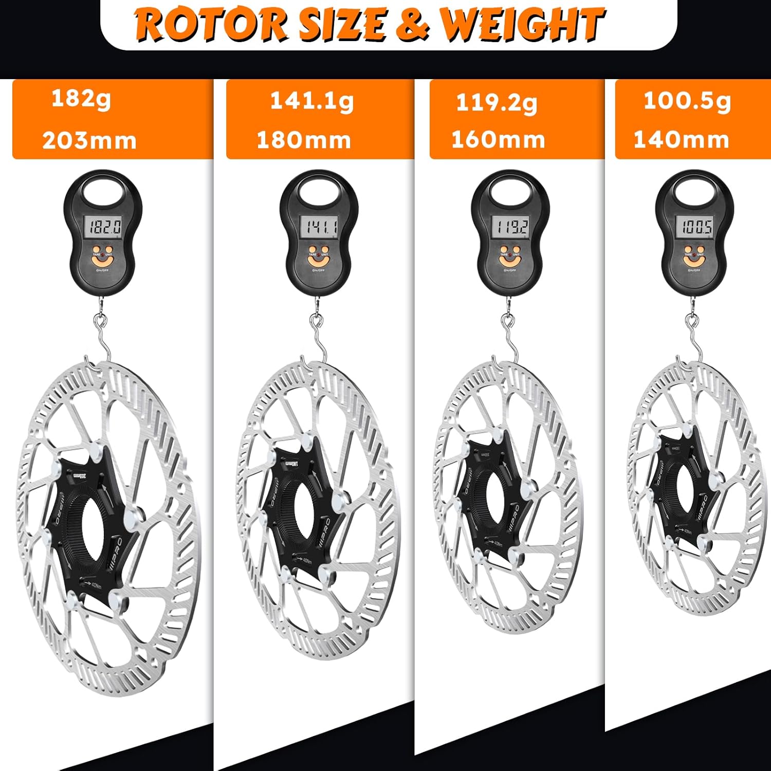 Weight Relieved Rotor Disc BUCKLOS IIIPRO A2 Bike Centerlock Disc Brake Rotor 160mm for Mountain