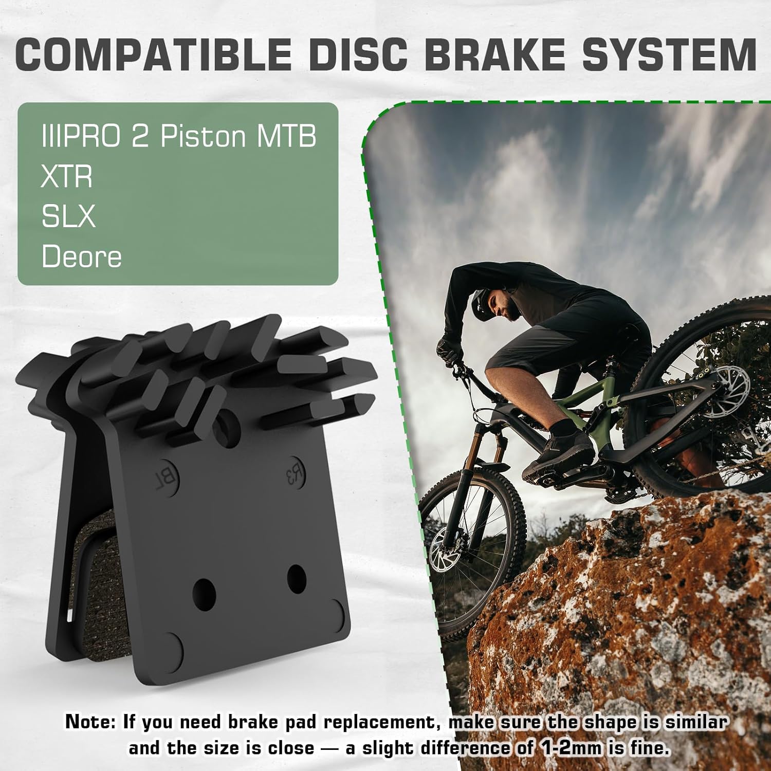 iiipro_SRS_Brake_pads_fit_with_IIIPRO 2 piston MTB/XTR/SLX/Deore
