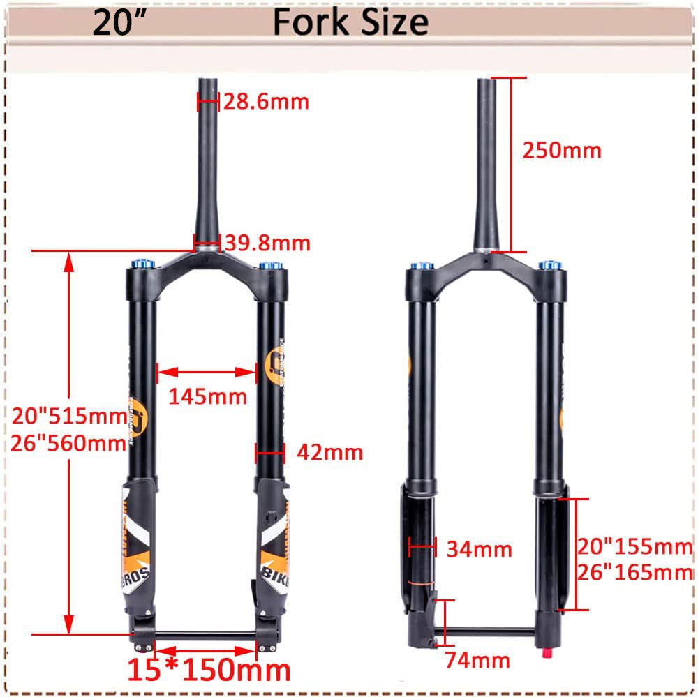 Air Inverted Fork Size