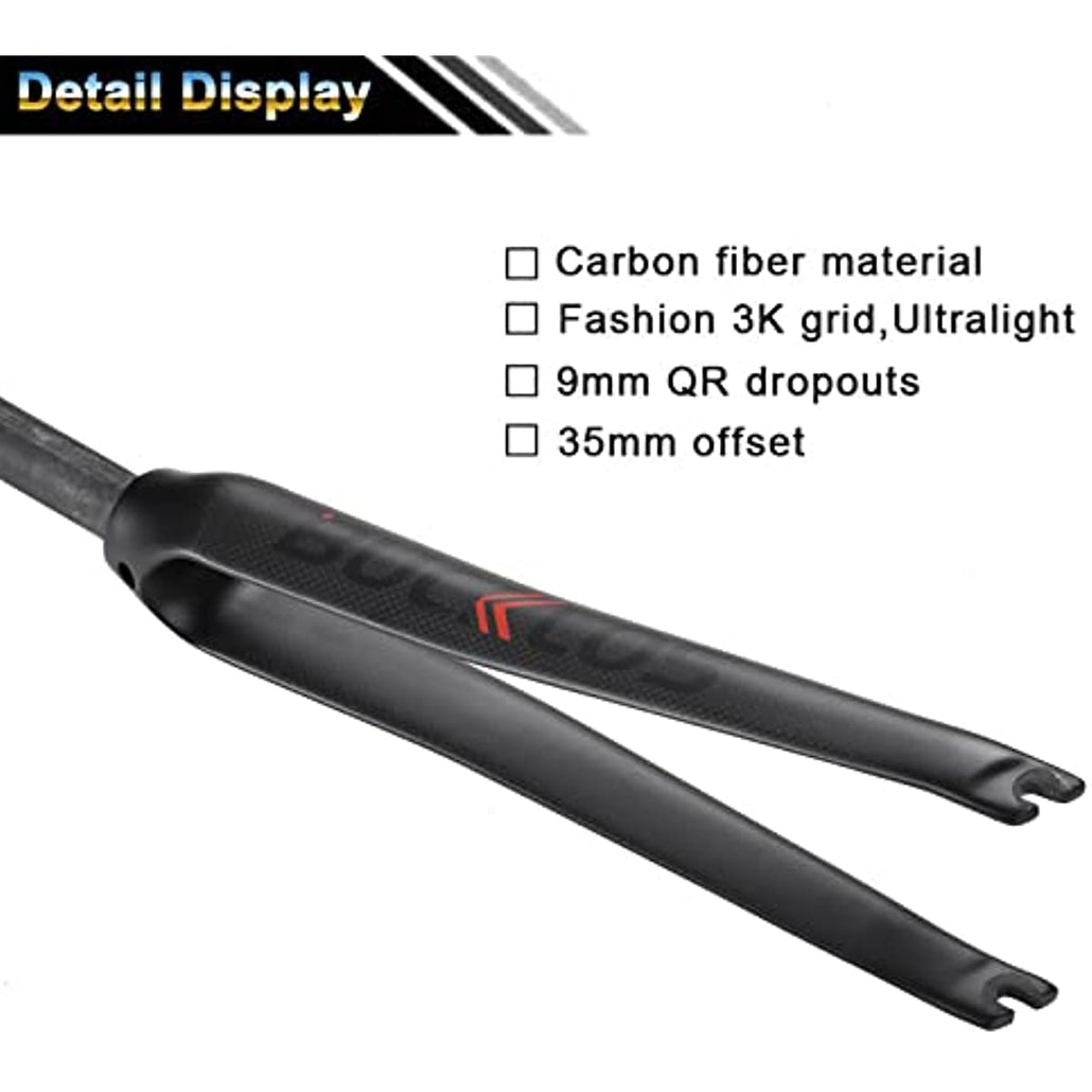 B182 700C Carbon Rigid Fork DE