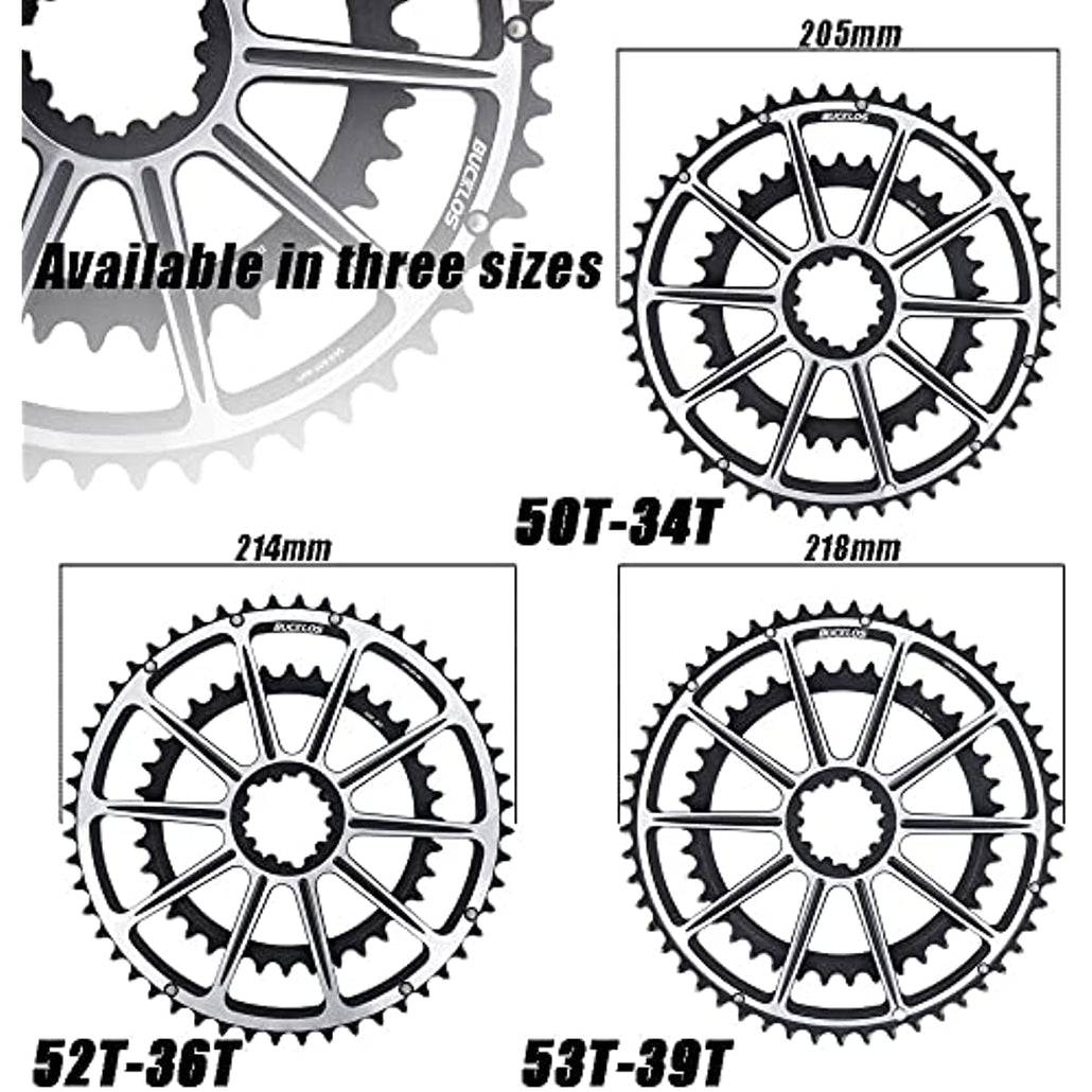 B136 53-39T/52-36T/50-34T Road Double Chainring UK