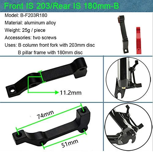B554 PM Front/Rear 108mm Rotor Adapter AU