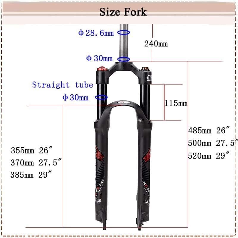 Oil Forks Size
