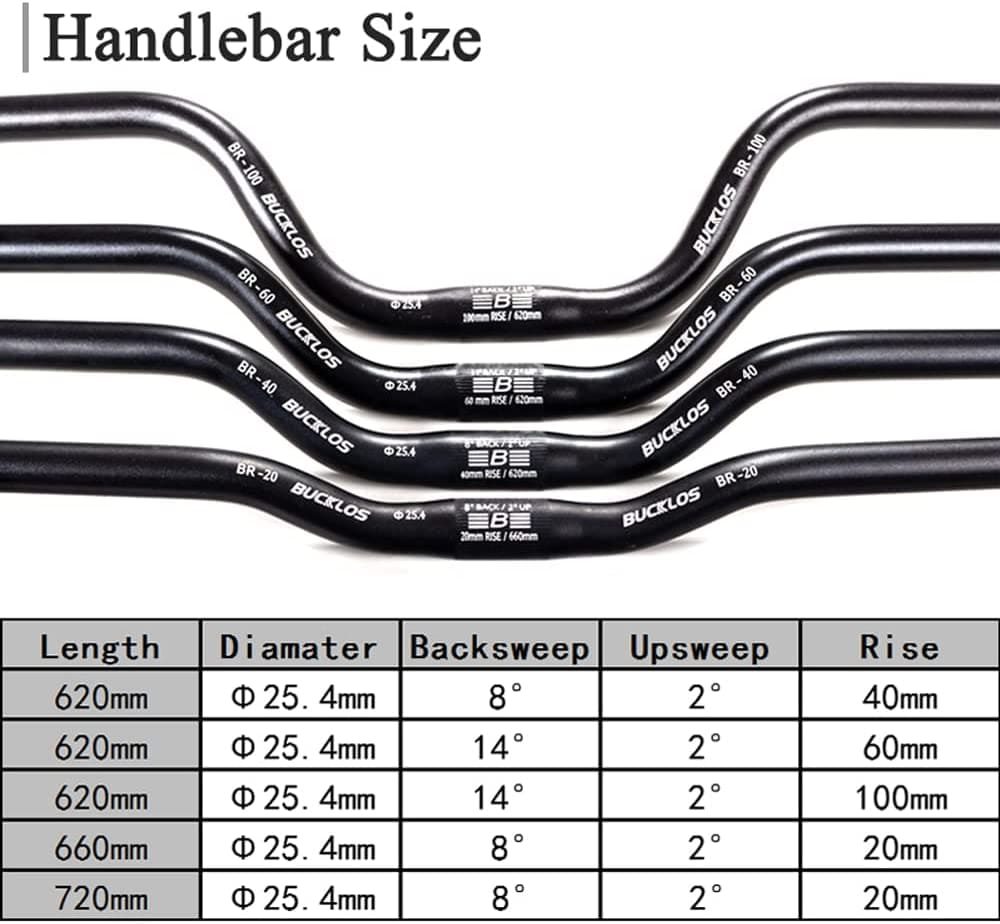 BR-20 25.4mm 20/40/60/100mm Handlebar UK