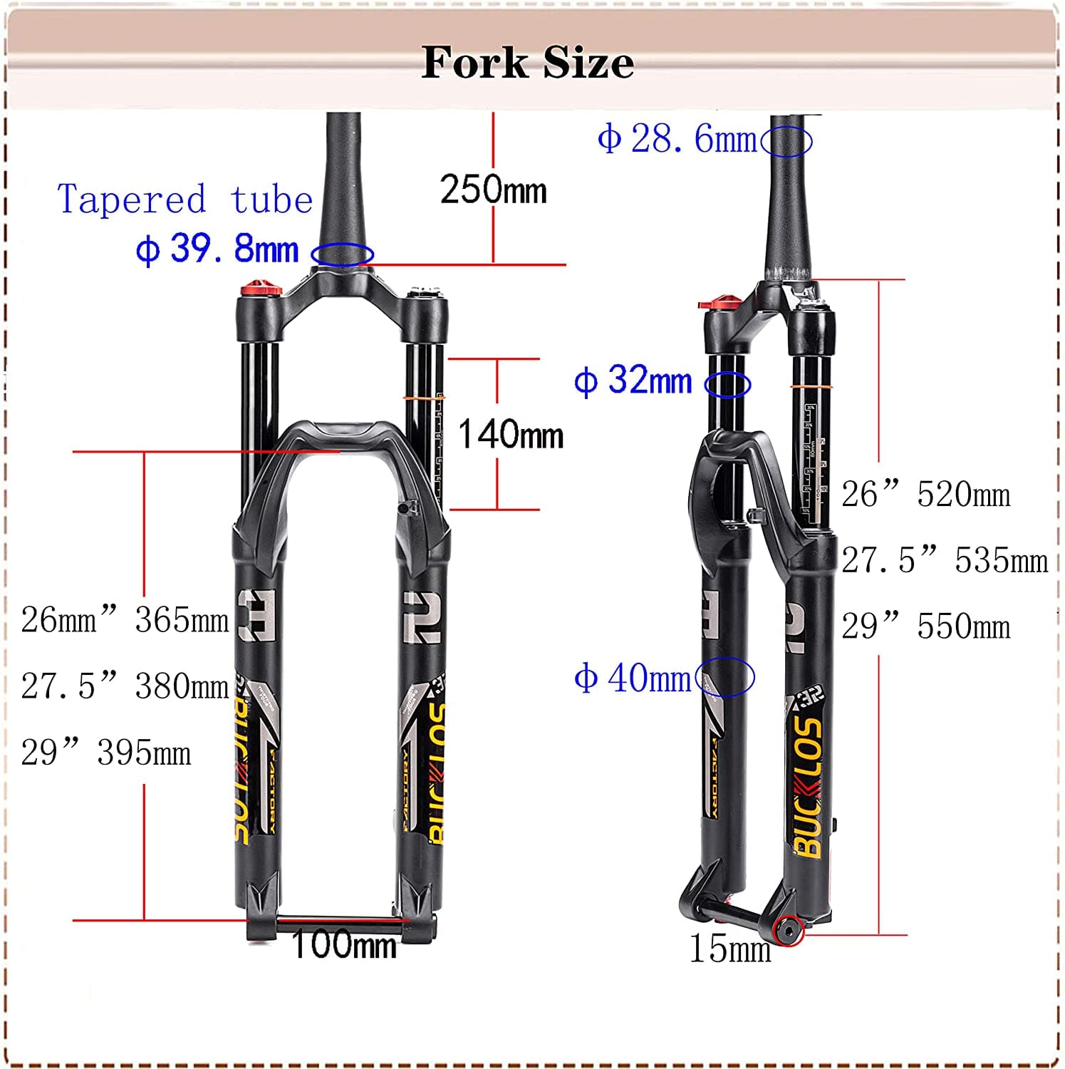 Axle Fork FACTORY 32 Single 27.5/29