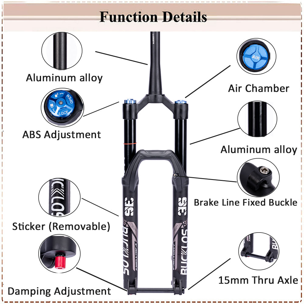 Bucklos Tapered Air Fork Function