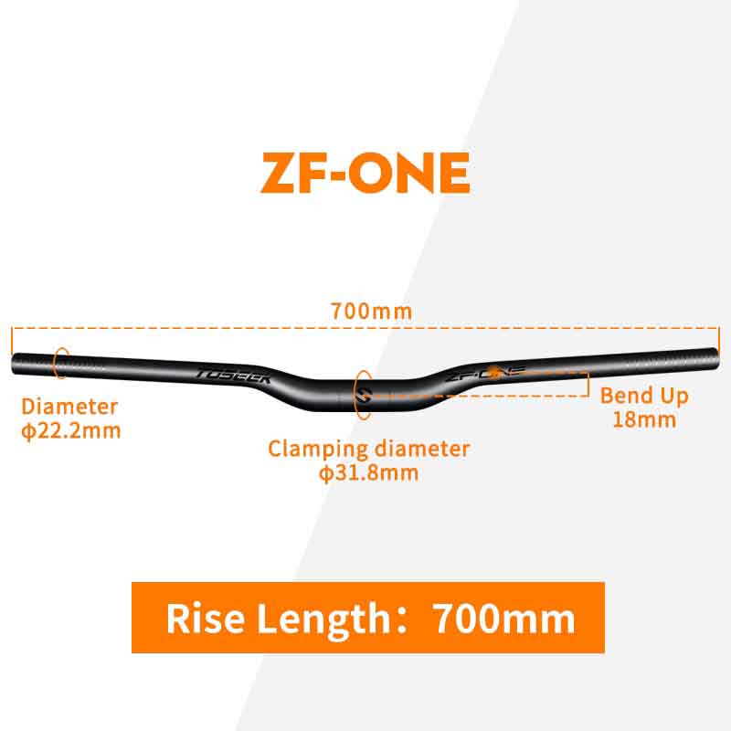 TOSEEK ZF-ONE Mtb Carbon Handlebar Bicycle Handlebar 31.8*580-720/740/760mm Matt Black Handlebars For Mountain Bike Accessories